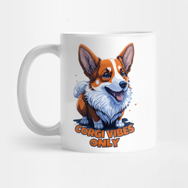 Corgi vibes only by Rusty Lynx Design